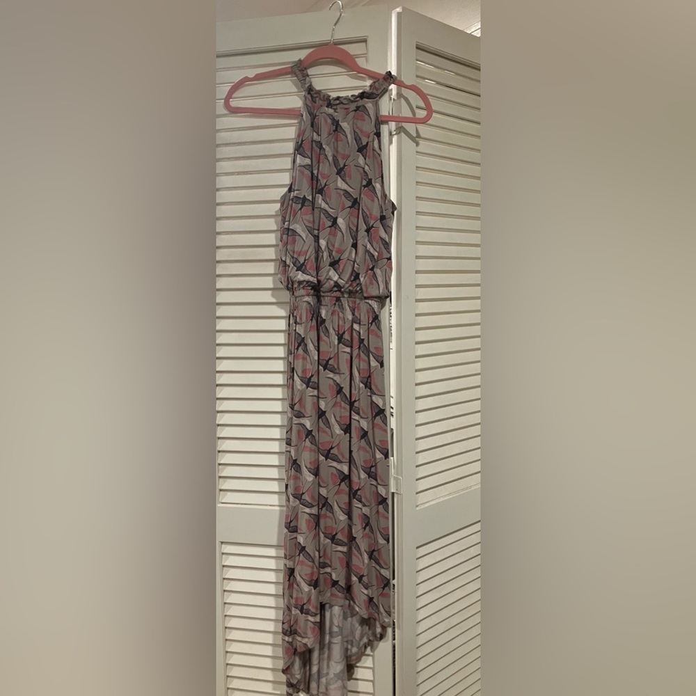 Apt 9 high neck print maxi dress small